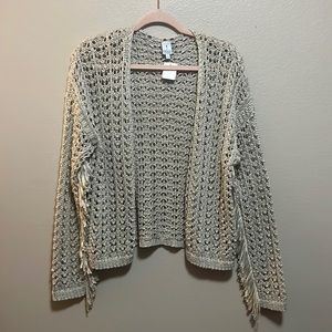Pholya crochet fringe cardi